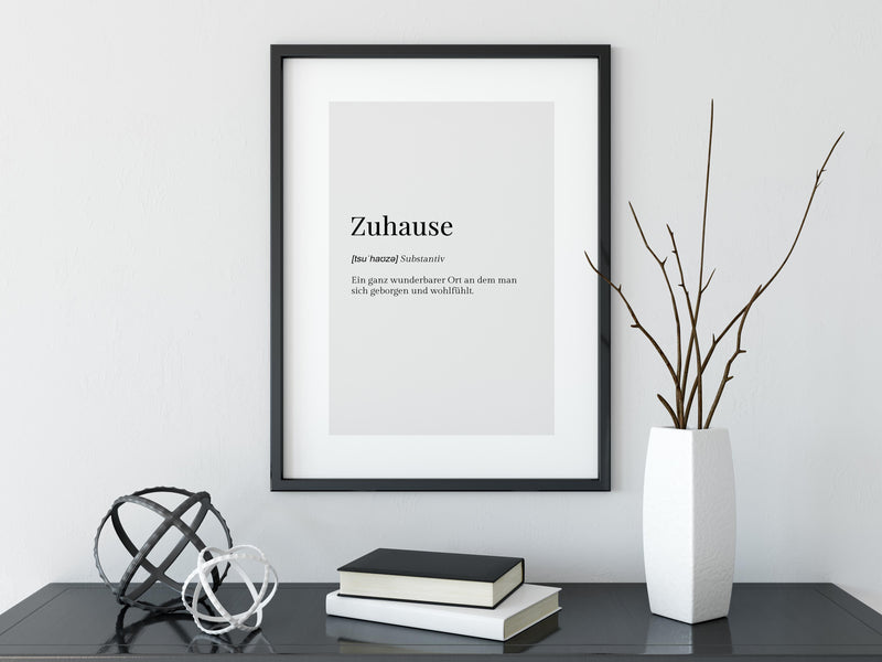 Zuhause Typo