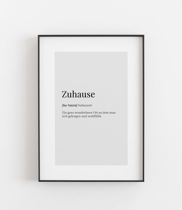 Zuhause Typo