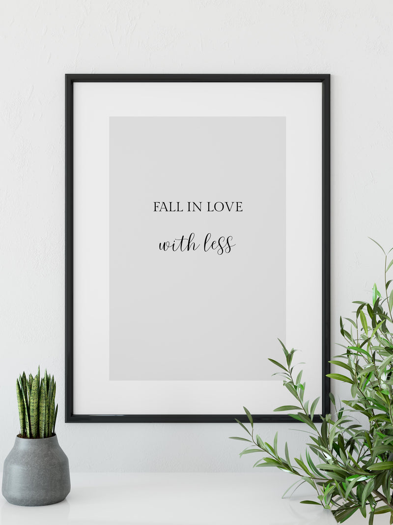 Fall in love with less Typo