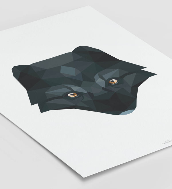 Polarfuchs schwarz Poly Art