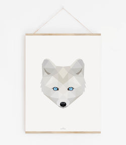 Polarfuchs weiß Poly Art