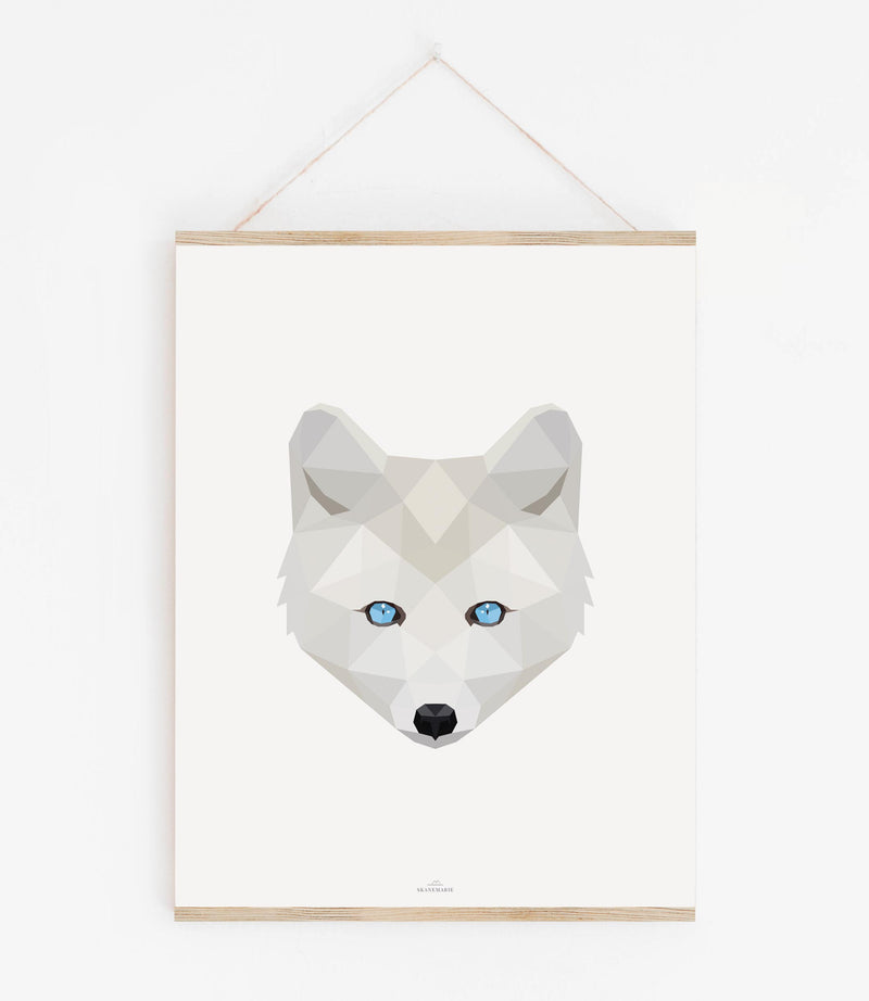 Polarfuchs weiß Poly Art