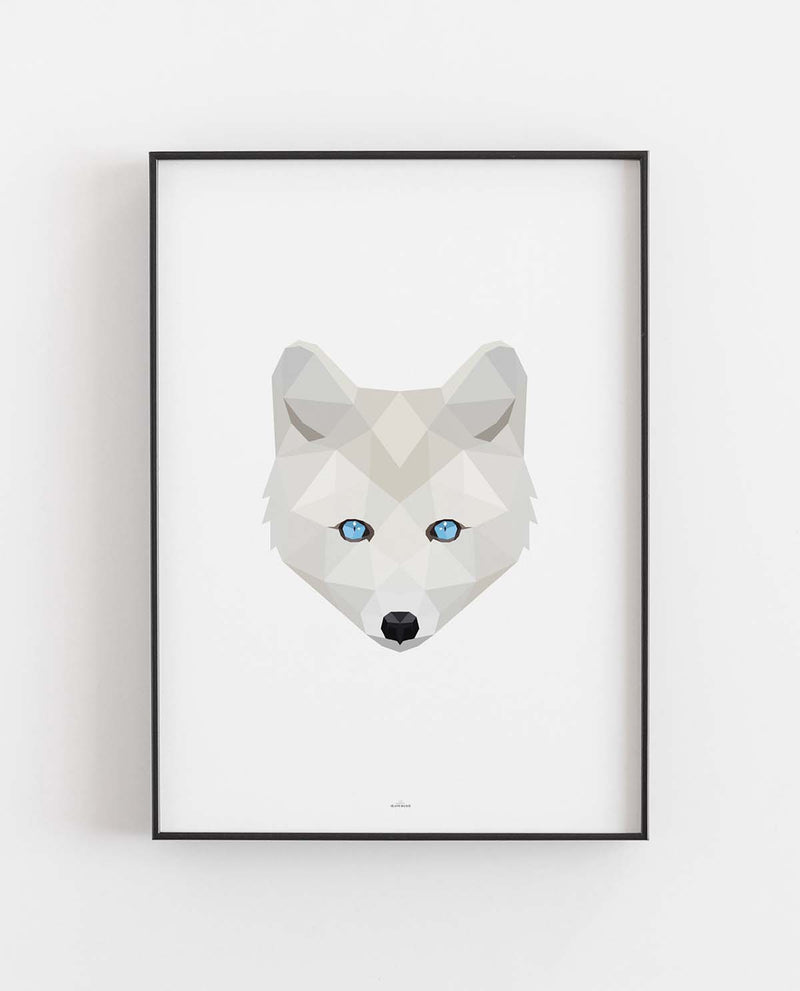 Polarfuchs weiß Poly Art